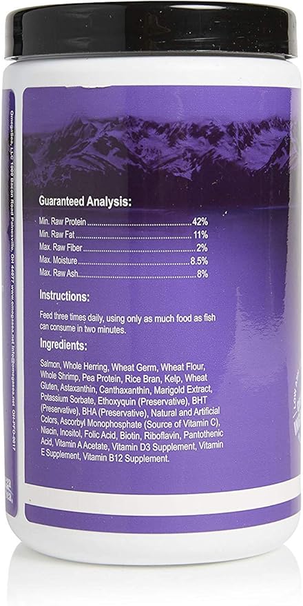Omega One Super Color Sinking Cichlid Pellets, 2mm Large Pellets, 20 oz