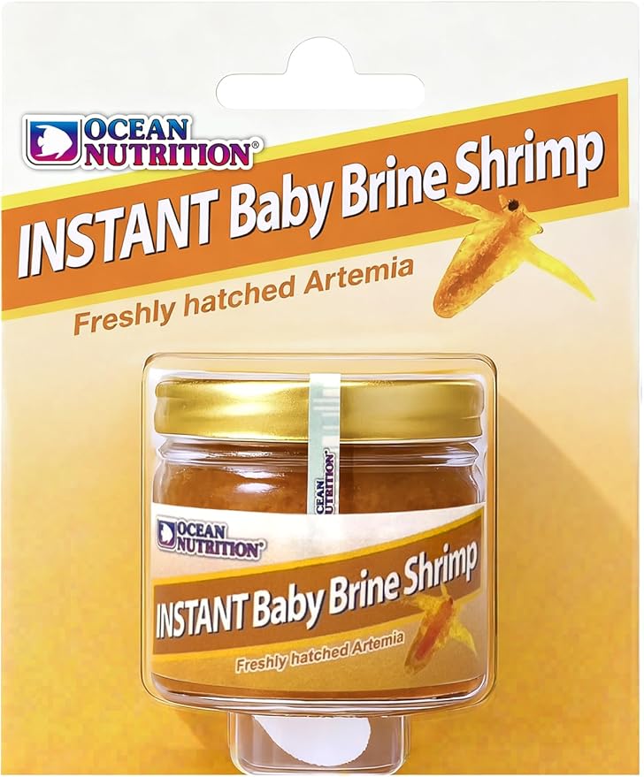 Ocean Nutrition Instant Baby Brine Shrimp Eggs 0.7oz (20g) in Saline Solution, Fish Tank Fry, Betta & Tropical Fish Food for Saltwater & Freshwater Aquarium
