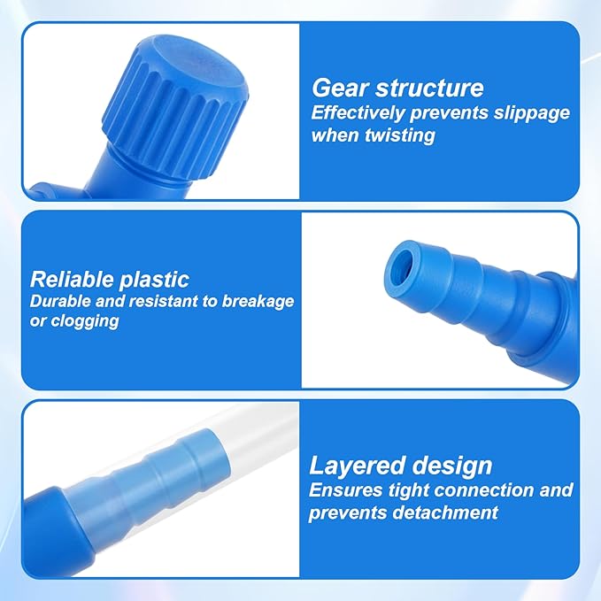 Psyqtsuary Aquarium Air Valve, 10 Pcs T Shaped Aquarium Air Control Valve Single Way Plastic Adjustable Air-Flow Control Regulator Aquarium-Air Pump Accessories for Fish Tank 3/16" ID Tubing (Blue)
