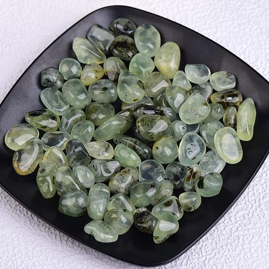50/100g Natural Stones Gravel Crystals Chip Quartz Minerals Tumbled Agates Specimen Home Aquarium Decor,Prehnite,100g