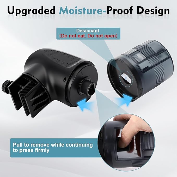 fishkeeper Automatic Fish Feeder for Aquarium: Moisture-Proof Auto Feeders Dispenser for Small Tank Turtle Betta Koi - Battery Food Feeding Timer for Flakes Pellet Vacation Weekend Day