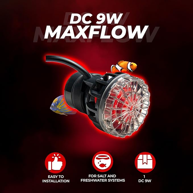 Aquatop MaxFlow MWV-800SLIM DC Wavemaker Pump, 793 GPH – For 10-30 Gallon Tanks, Safe for Salt & Freshwater, Magnetic Mount, Energy-Efficient Circulation