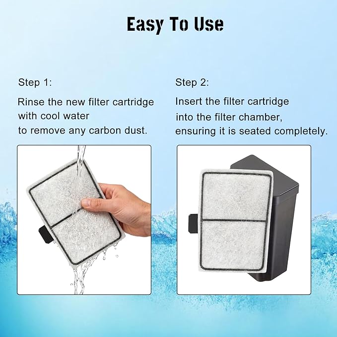 Filter Cartridge,Fish Tank Filter Cartridge for Top Fin EF-S/BF5 BETTAFLO,EF-S Filter Cartridges for EF-S Element,Size 3.7x2.1 Inch ef-s Fish Tank Filter (6PCS)