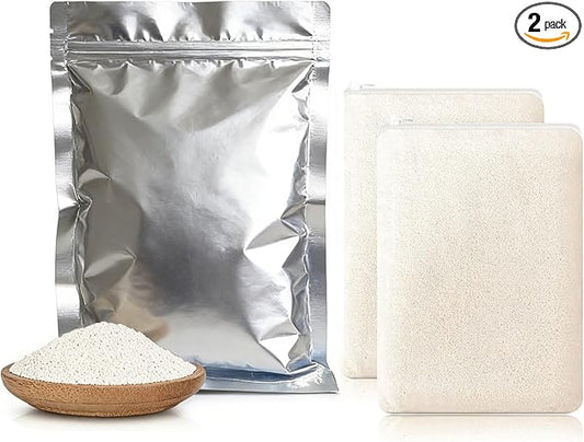Aquarium Filter Media Resin 300ml 2-Pack with Free Mesh Bag, Filter Cotton for Fish Tank Filters, Removes Driftwood Tannins & Odor Eliminator, Filter Accessories for Freshwater & Saltwater Aquariums