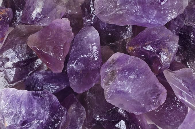 Fantasia Materials: 3 lbs Amethyst Large Chunk Rough Stones from Brazil - Grade 2