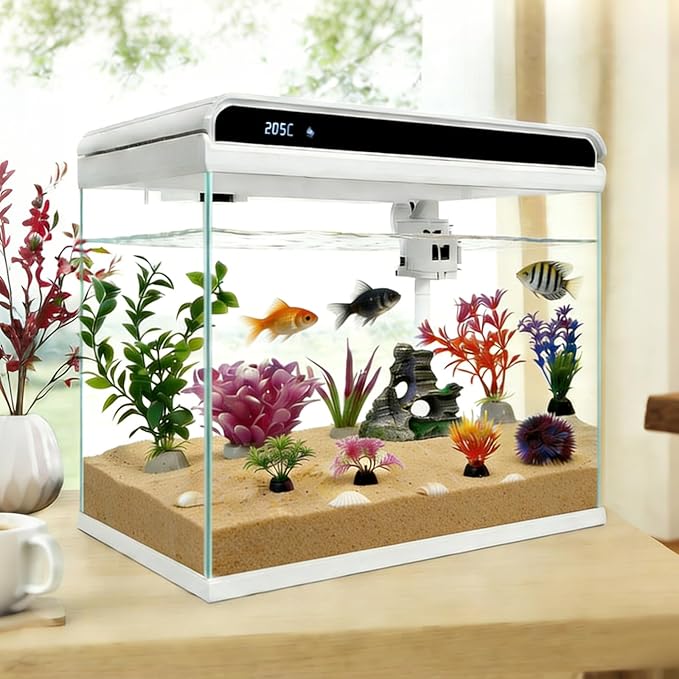 Aquarium Artificial Plastic Plants Decors Goldfish Betta Cave Rock Hideout Fish Bowl Ornaments Plants Decorations Vivid Colorful Fish Tank Large Small Artificial Plants Seaweed Sets Aquarium Decor