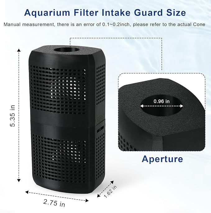 Aquarium Intake Guard, Aquarium Filter Intake Guard Replacement for Fluval FX2/FX4/FX6 Canister Filter, Aquarium Parts Accessories, Fish Tank Filters Protect Aquatic Life