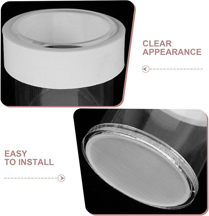 DOITOOL Fish Tank Feeding Ring Semi-Automatic Floating Fish Feeder for Aquarium and Shrimp Large White Acrylic Feeding Bowl for Vacation