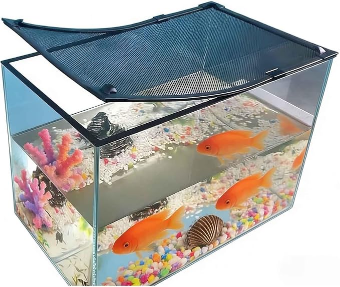 Fish Tank lid, Magnetic Aquarium lid Fish Tank Hood top Cover Anti-Jumping net Cover mesh to Protect Fishes Jumping Out