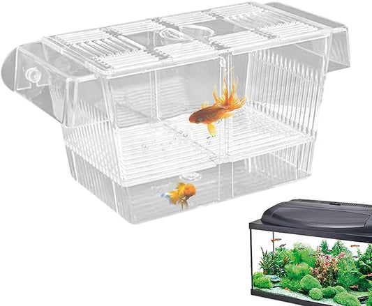 Fish Breeding Box - Fish Tank Divider Acclimation Box, Acrylic Hatchery Incubator Fish Tank | Fish Tank Breeder Box, Baby Fish Tank for Baby Fishes, Shrimp, Clownfish, Guppy, Aggressive Fishes