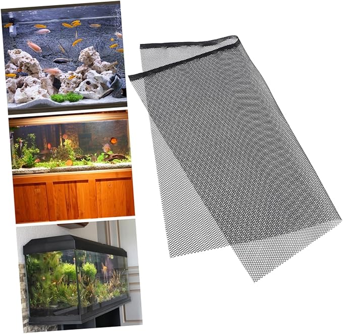 BESTonZON Aquarium Net Covers for Fish Tank Jumping Mesh Screen Lid Plastic Divider for Betta Fish DIY Aquarium Accessories Easy Installation Breathable Design
