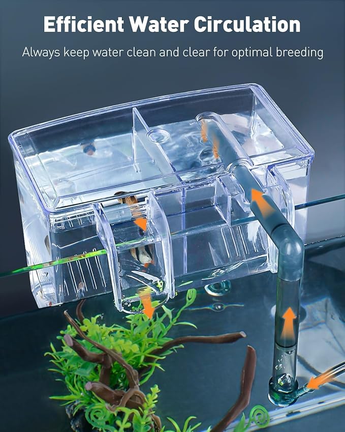 Pawfly Aquarium Breeding Box Fish Tank Hatchery Incubator Acrylic Breeder Box for Baby Fish Shrimp Betta Clownfish Small Isolation Box for Aggressive Fish Guppy