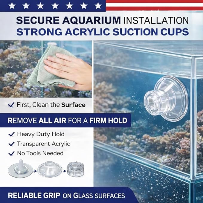 kcrygogo Coral Frag Holder Acrylic Coral Rack with Powerful Suction Cup Suitable for Household Fish Tanks (4pcs Fluorescent Four-Color Single-Hole Acrylic Stand)