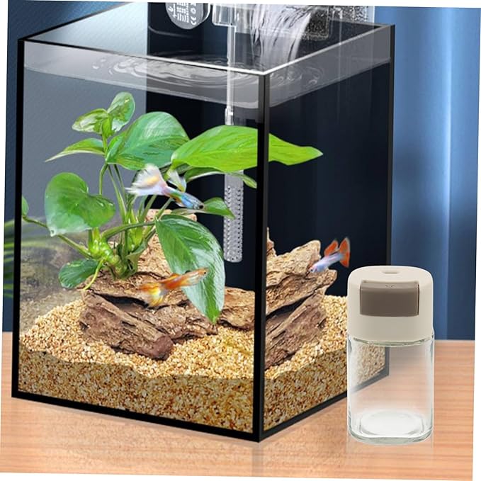 Aquarium Fish Feeder Bottle Transparent Fish Food Storage No Assembly Required Precise Capacity Feeding Design Easy to Use