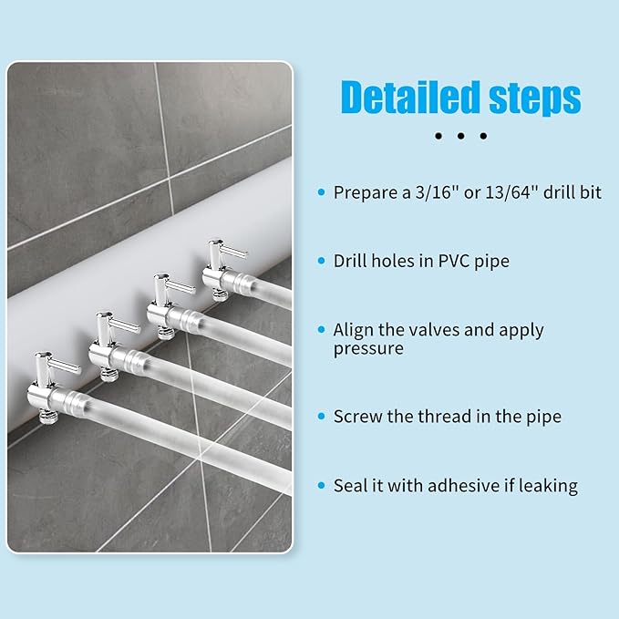 AQUANEAT 20pcs Aquarium 1 Way Thread Valves, Air Flow Control Valves, Manifolds Distributor for Pumps Fish Room Air Systems