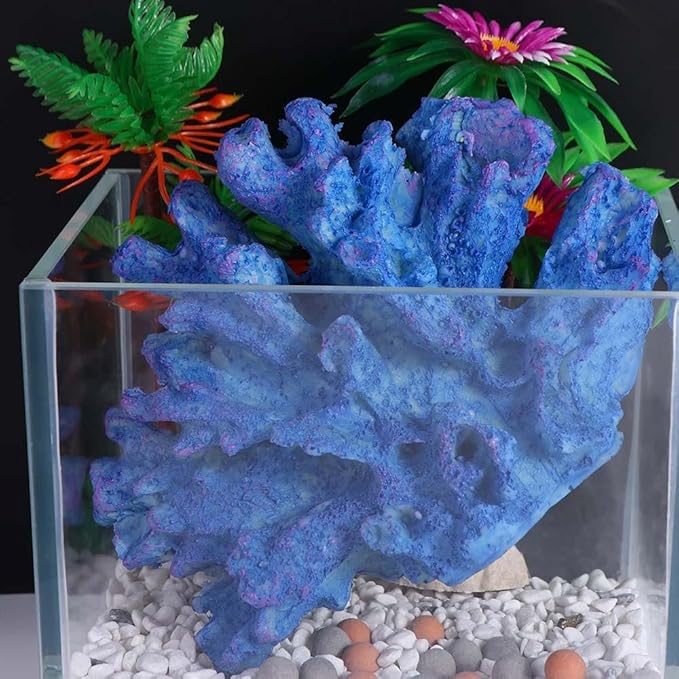 Artificial Reef Rock, Colorful Reef Rock, Simulation Coral Plant Decor for Aquarium Fish Tank Decor