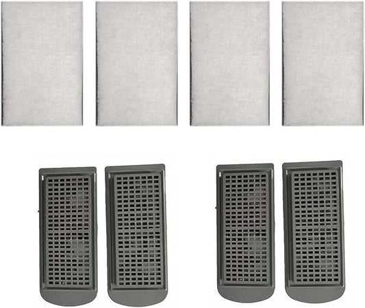 Vimvins 10 Gallon Aquarium Filter Accessories, Aquarium Filter Cartridges (4 pcs) and Filter Sponges (4 pcs),Suitable for Model 303