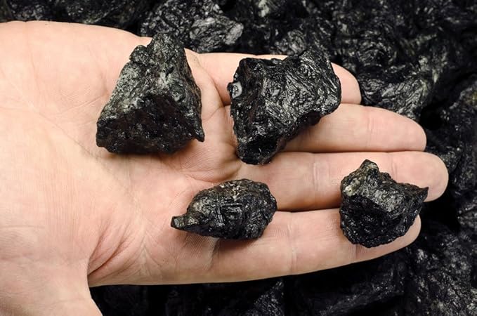 Fantasia Materials: 2 lbs Black Rutile Rough Stones from India