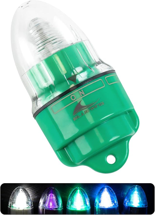 BLUEWING Upgraded Bell Deep Drop Light 3X-5X Brighter LED Underwater Swordfish Fishing Light Super Bright Fishing Flasher