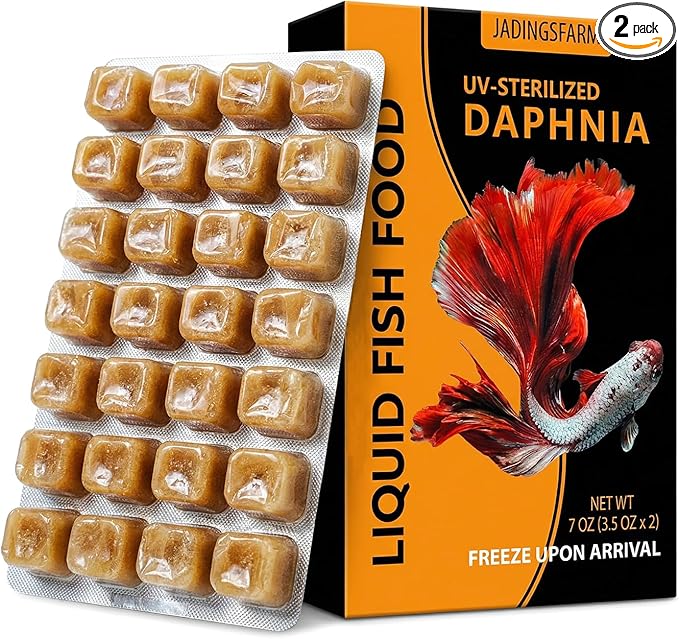 Liquid Fish Food with Non-Living Daphnia - No Refrigeration Needed for Tropical Fish, Fry, Corals, Seahorses & Jellyfish - Promotes Vibrant Colors & Healthy Growth (Daphnia)