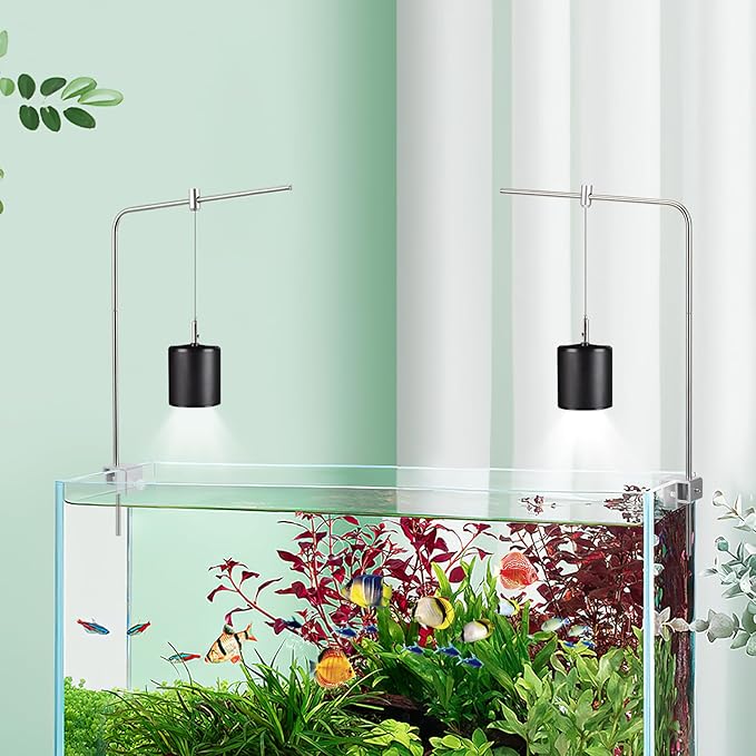 Alipis Adjustable Aquarium Light Stand Rack for Fish Tanks 15.74X9.84X0.19In Hanging Bracket for Aquarium Light Mount and Aquatic Plant Lighting Holder