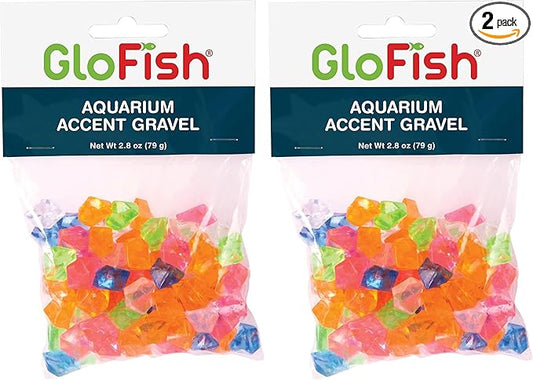 GloFish Accent Gravel for Aquariums, 2.8 Oz (Pack of 2)