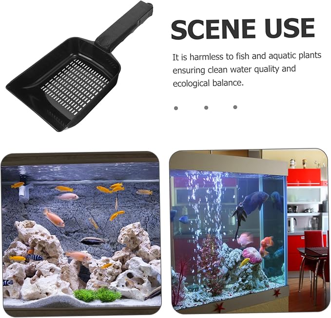 balacoo Aquarium Gravel Sand Shovel Cleaning Tool for Fish Tank Maintenance Efficient Sediment Removal Strainer Design for Easy Cleaning