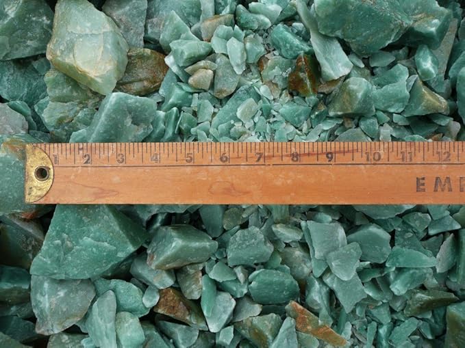 Fantasia Materials: 3 lbs Green Aventurine Rough Stones from Brazil