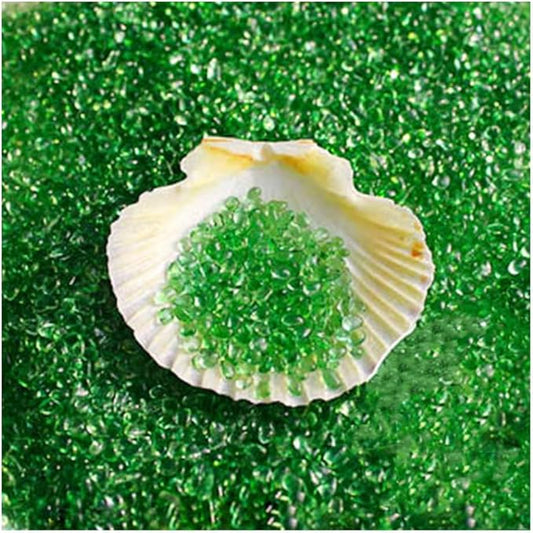 30g Crushed Stone Mini Crystal Chips Decorative Pebbles Gravel Irregular Gemstones Filling Gravel for Water Fountain Sand Landscape Fish Tank Garden (Green(2-4mm))