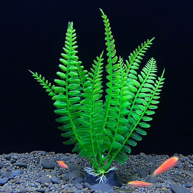 Artificial Aquarium Plant, Green, 1 Count, 4x2.6x18cm/1.57x1.02x7.09in, Realistic Aquatic Plant, Aquarium Decor Plastic Plants