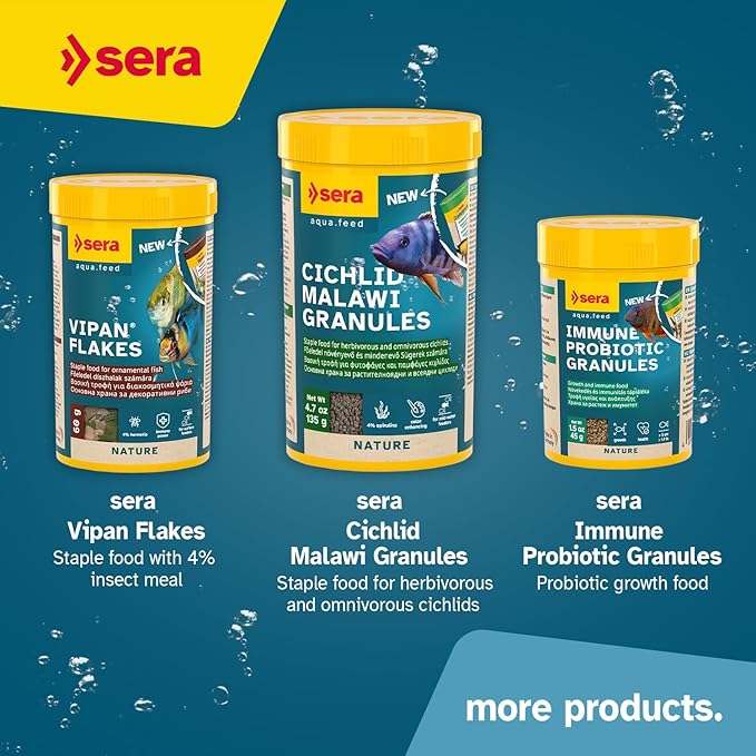 Sera O-Nip Stickies 265 Tabs 8.45 oz | Complete Feed for All Ornamental Fish | Adhesive Tablets Stick to The Aquarium Glass | High Protein | No Dyes & Preservatives | with Bloodworms, Krill & Tubifex