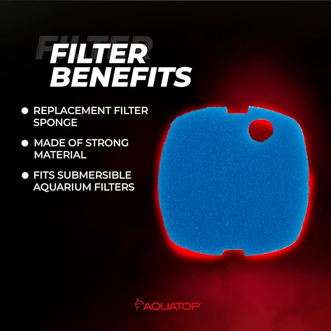 Aquatop Replacement Coarse Filter Sponge for Aquarium Filters RCP-CF300 – Enhanced Mechanical Filtration – Easy to Use and Install