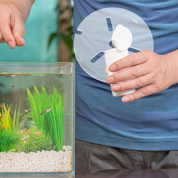 Acrylic Aquarium Lid: Anti-Jumping Fish Tank Cover with Hole - Frameless Tank Top Protector from Cat - Reptiles Feeding Terrarium Cover, 20cm/8in Dia.