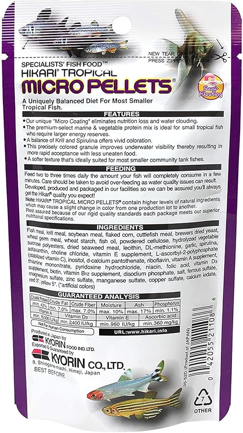 Tropical Micro Pellet Fish Food [Set of 2] Size: 0.77 Ounce
