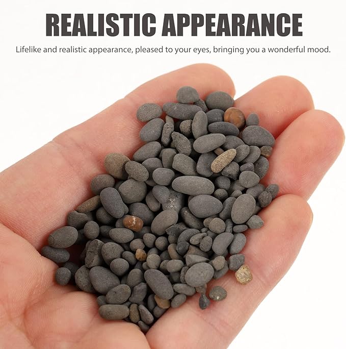 VOSAREA 1bag Miniature Landscape Rocks for Scenery Decoration Natural Small Stones for Fish Tanks Gardens Sand Table Pack of Pebbles