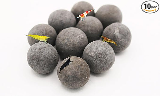 Awesome Industries Betta & Shrimp Tourmaline Mineral Balls Aquarium Water Conditioner Over 30 Elements Improves Water Quality, pH Balance, Health, Color & Breeding (10 Pack Large)