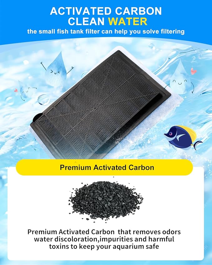 10PACK Fish Tank Filters, Aquarium Rite Size C Filter Cartridges Fit for EZ-Change #3 20-40/30-60 Gallon Fish Tank Power Filter Replacement