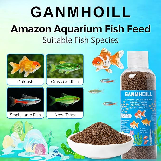 Pond Fish Food - Natural Color Enhancing with Antarctic Krill & Spirulina, Clear Water Formula for Growth, Convenient Moisture-Proof Packaging, Suitable for Koi & Goldfish
