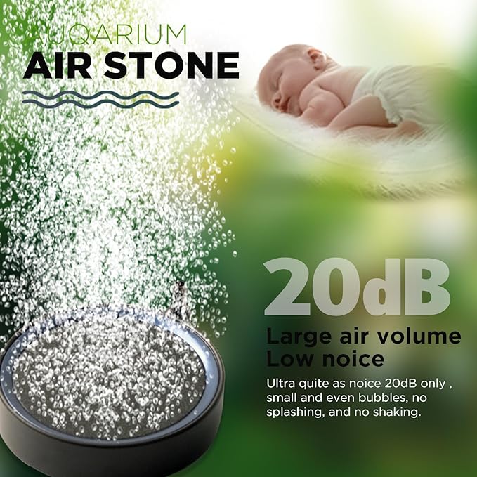 Air Stone for Aquarium Bubbler Stone 4 Inch Airstone for Fish Tank Oxygen Stone,Disc Bubble Diffuser Release Tool,Airstones for Hydroponics and Aquarium Fish Tank