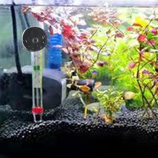Aquarium Accurate Thermometer Easy-to-Read Fish Tank Thermometers Sucking Cup Monitors Terrarium Temperature Meter Aquarium Thermometer