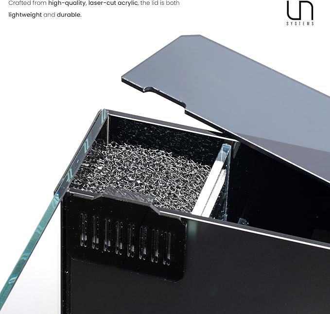 Ultum Nature Systems Chamber Lid Replacement – Compatible with Dual AIO Rimless Aquarium, Foresta 35E and 60E Paludarium - Durable Acrylic Filter Cover and Aquascaping Tools – Dual AIO 60A