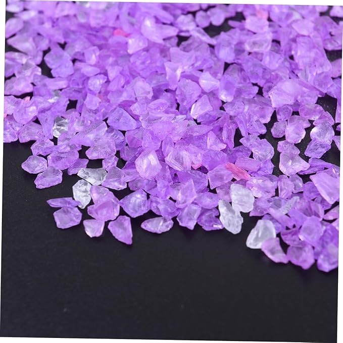GARVALON 2pcs Colored Glass Colored Sand for Landscape and Fish Tank Decor Decorative Sand Safe for Aquariums and Flowerpots