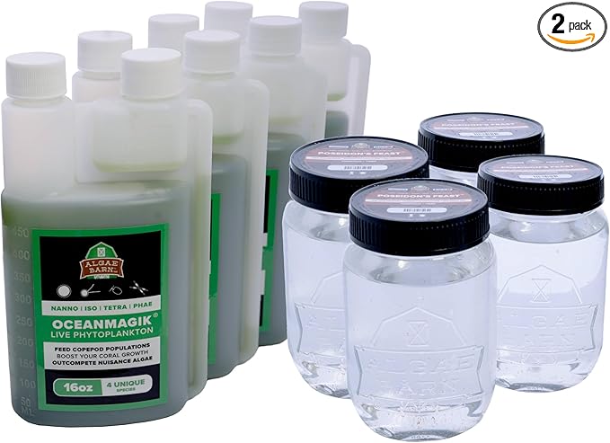 AlgaeBarn Live Copepods & Phytoplankton Combo Pack Tisbe & Tigriopus Pods + Live Phytoplankon (64oz)