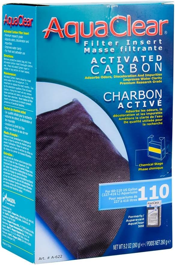 Aqua Clear AquaClear Activated Carbon Filter Inserts – Replacement Chemical Filter Media for 110 Gallon Tank