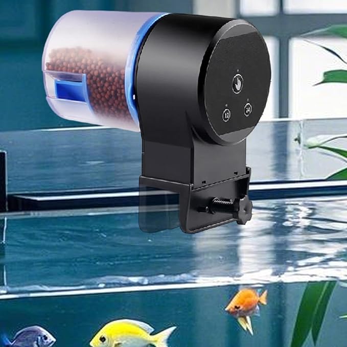 Automatic Fish Feeder for Aquarium - Precision Adjustable Timer Stable Food Dispenser,Aquarium Auto Feeder,for Home Dorm Office Apartment Bedroom Betta Turtle Goldfishes Koi