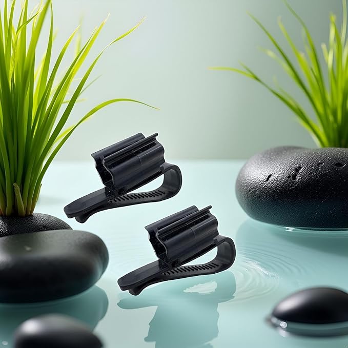 4Pcs Black Fish for Tank Mounting Clip Water Pipe Hose Holder Multifunction Adjustable Clamp for 0.31""-0.62"" Dia Tub Aquarium Tube Holder, Aquarium Air Pump Accessories Aquarium Pumps and Filters
