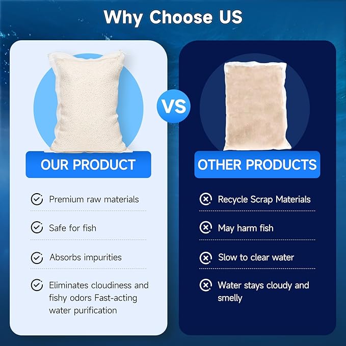 900g Aquarium Filter Resin - High Capacity Tannin & Toxin Remover for Large Tanks, Eliminates Odor & Organic Waste, for Freshwater/Saltwater Aquarium & Pond(with Mesh Bag)