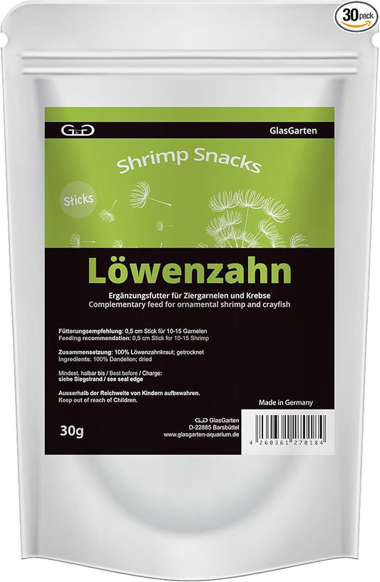 GlasGarten Shrimp Snacks Dandelion 30g