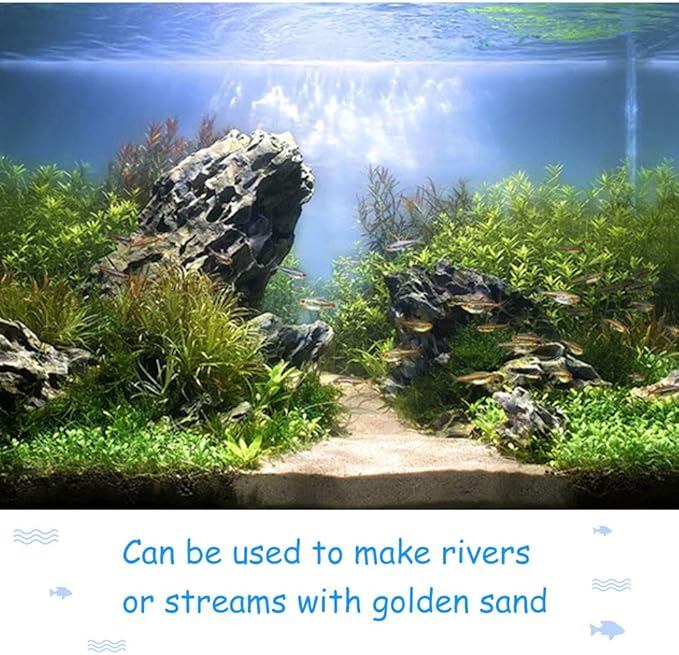 1.1lb Natural Decorative Real Aquarium Sand, Aquarium Landscaping Decorative Gravel Rock, Decoration Ornament for Aquarium Fish Turtle Tank