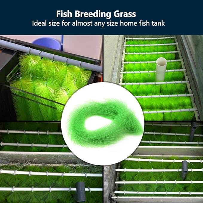 Pssopp 60cm/100cm Fish Breeding Grass Baby Fish Hideout Decorative Aquarium Grass for Aquarium Fish (100cm)